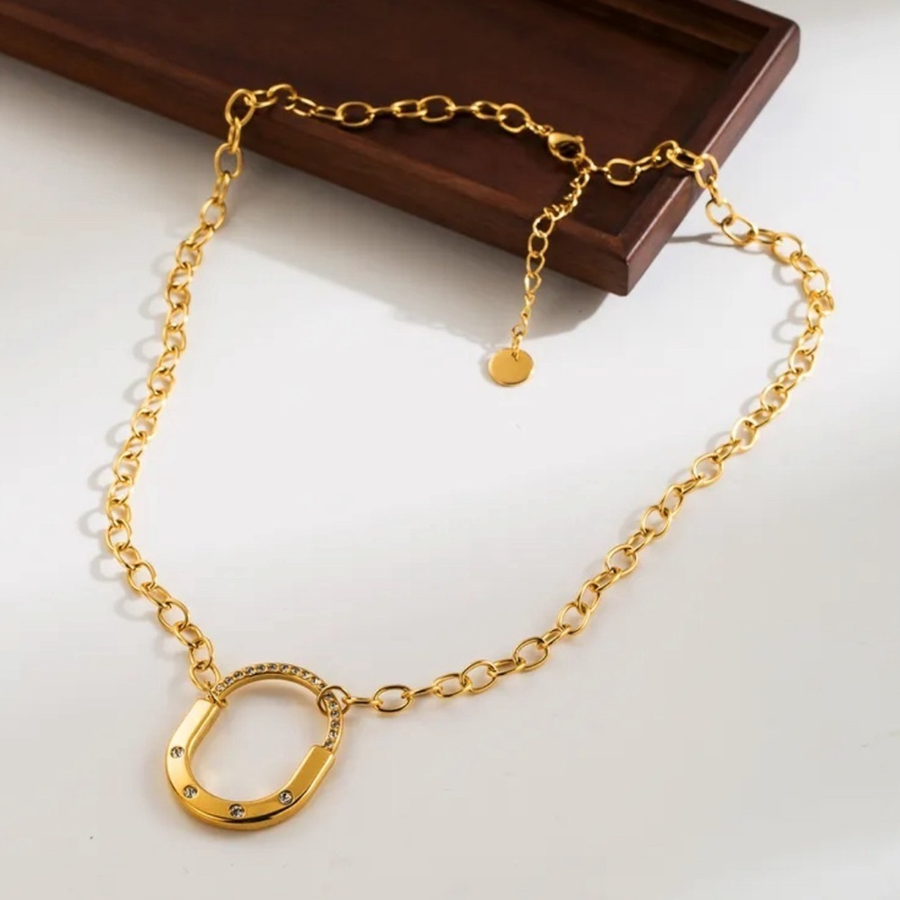Oval stainless steel necklace - Picture 2 of 3